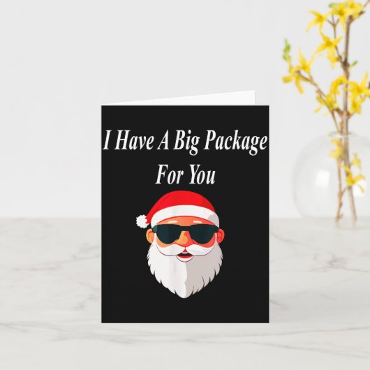 Big Package Christmas Funny Naughty Dirty Raunchy  Karte (Gelbe Blume)