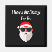 Big Package Christmas Funny Naughty Dirty Raunchy  Magnet (Vorne)