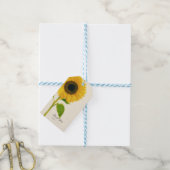 Big Painted Sonnenblume Rustikales Land Chic Gefal Geschenkanhänger (Mit Garn)