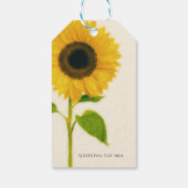 Big Painted Sonnenblume Rustikales Land Chic Gefal Geschenkanhänger (Rückseite)