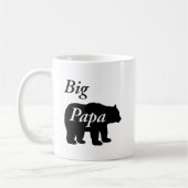 Big Papa Bear Black and White Kaffeetasse (Links)