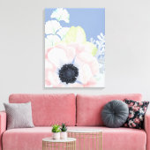 Big Pastel Pink Blume Canvas drucken Leinwanddruck (Insitu (Wohnzimmer))