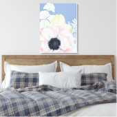 Big Pastel Pink Blume Canvas drucken Leinwanddruck (Insitu (Schlafzimmer))
