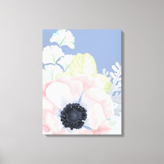 Big Pastel Pink Blume Canvas drucken Leinwanddruck (Vorderseite)