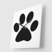 Big Paw Print Niedliche Geschenke Schwarz-weißen N Quadratische Wanduhr (Winkel)
