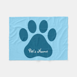 Big Paw Print Personalisiert Dog Blankes Fleecedecke
