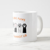 Big Paws Funny Pet Shirt Jumbo-Tasse (Vorderseite Rechts)