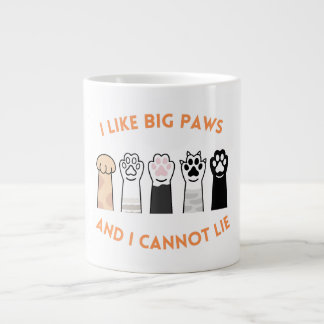 Big Paws Funny Pet Shirt Jumbo-Tasse
