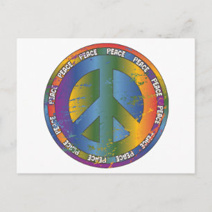 Big Peace Symbol Postkarte