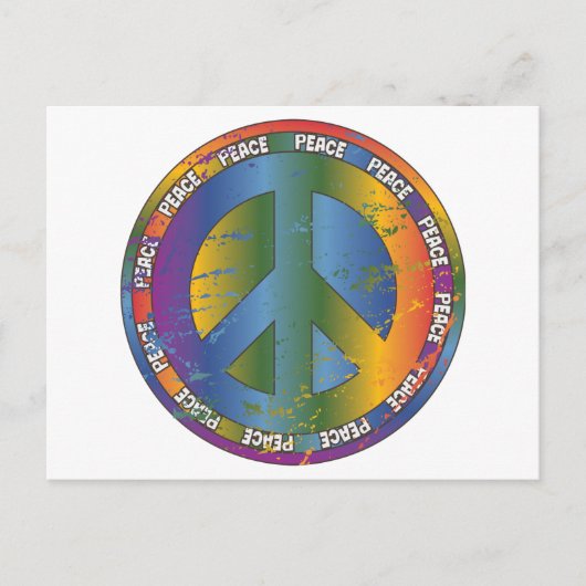 Big Peace Symbol Postkarte (Vorderseite)