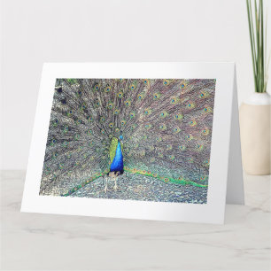 Big Peacock Grußkarte Karte