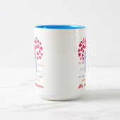 Big Pencil Baum / Lehrer Bewertung Zwei-Tonen-Co Zweifarbige Tasse (Mittel)