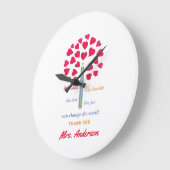 Big Pencil Baum / Lehrer Wertschätzung Große Wanduhr (Winkel)