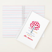 Big Pencil Baum / Lehrer Wertschätzung Notizblock (Innen)