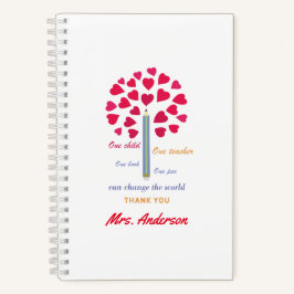 Big Pencil Baum / Lehrer Wertschätzung Notizblock