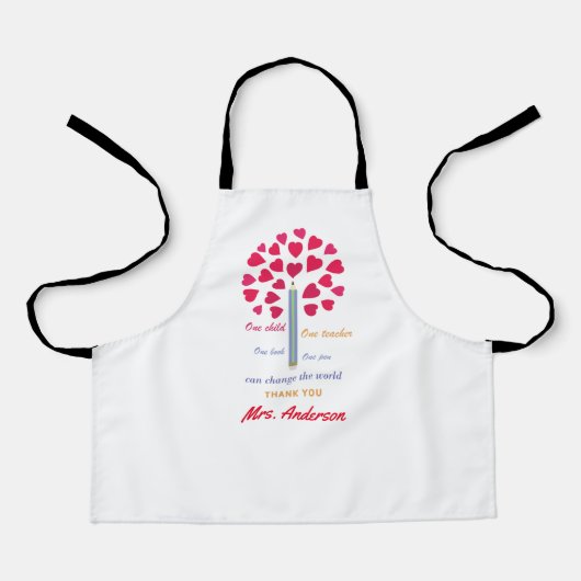 Big Pencil Baum / Lehrer Wertschätzung Schürze (Vorderseite)