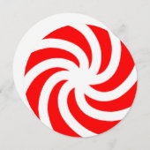 Big Peppermint Candy 5,25 x 5,25 Einladungskreis Einladung (Vorne/Hinten)