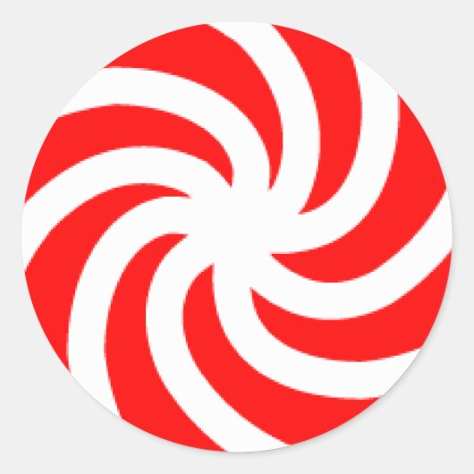 Big Peppermint Candy Classic Round Sticker (Vorderseite)