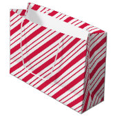 Big Peppermint Strip Gift Bag Große Geschenktüte (Vorderseite Schrägansicht)