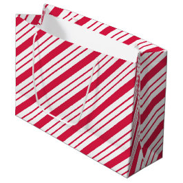 Big Peppermint Strip Gift Bag Große Geschenktüte