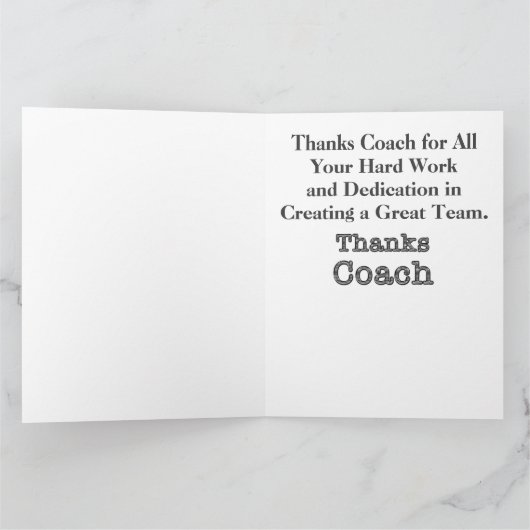BIG Personalisiert Dankeschön-Karte für den Coach Dankeskarte (Innenseite)