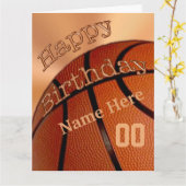 BIG Personalisiert Happy Birthday Basketball Karte (Gelbe Blume)