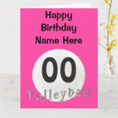 BIG PERSONALIZED Volleyball Birthday Cards Karte (Gelbe Blume)