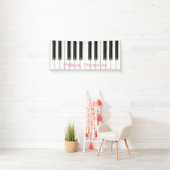 Big Piano Keys Custom (4 Farben) Zimmer oder Party Banner (Insitu)