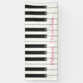 Big Piano Keys Custom (4 Farben) Zimmer oder Party Banner (Vertikal)
