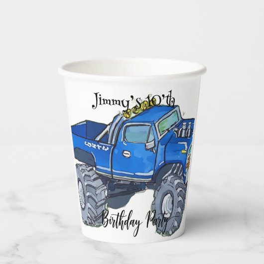 Big pickup truck pappbecher (Rückseite)