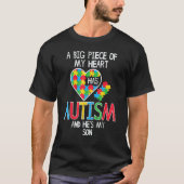 Big Piece of my Heart Autismus Son Awareness Mama T-Shirt (Vorderseite)