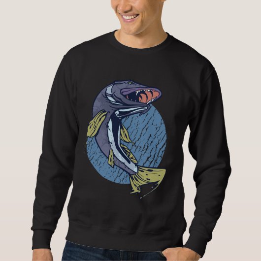 Big Pike Fish Sweatshirt (Vorderseite)