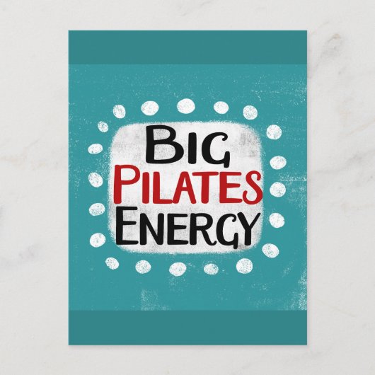 Big Pilates Energy Postcard Postkarte (Vorderseite)