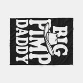 Big Pimp Daddy Halloween-Kostüm Fleecedecke (Vorderseite (Horizontal))