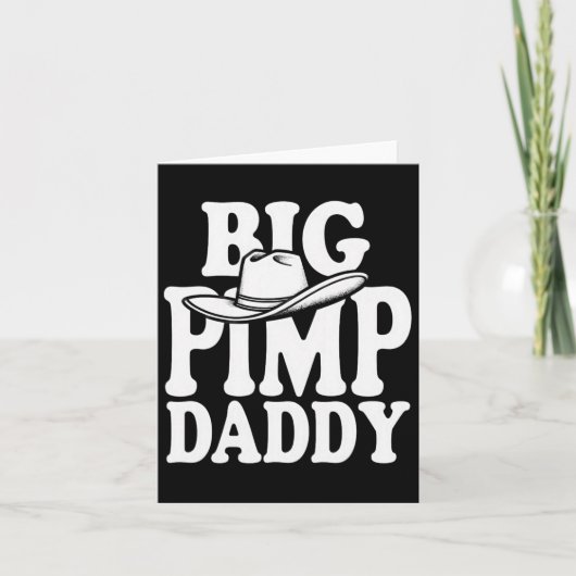 Big Pimp Daddy Halloween-Kostüm Karte (Vorderseite)