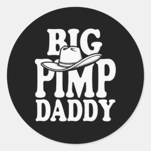Big Pimp Daddy Halloween-Kostüm Runder Aufkleber