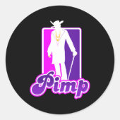 Big Pimp Runder Aufkleber (Vorderseite)