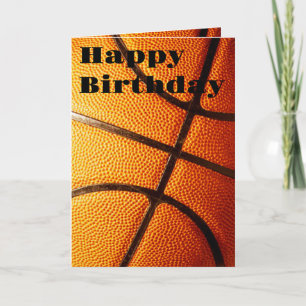 Big Pimply Orange Basketball, Geburtskarte Karte