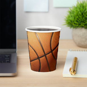 Big Pimply Orange Basketball, Paper Party Cups Pappbecher