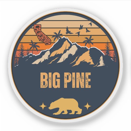 Big Pine, Kalifornien Aufkleber (Vorderseite)