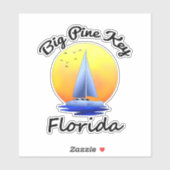 Big Pine Key Florida Keys Segeln Aufkleber (Blatt)