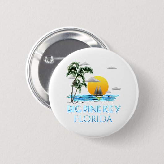 Big Pine Key Florida Keys Segeln Button (Vorne & Hinten)