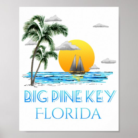 Big Pine Key Florida Keys Segeln Poster (Vorne)