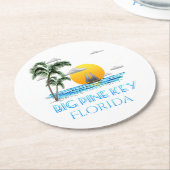 Big Pine Key Florida Keys Segeln Runder Pappuntersetzer (Angewinkelt)