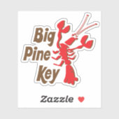 Big Pine Key Florida mit Hummer-Design Aufkleber (Blatt)