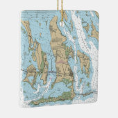 Big Pine Key Florida Nautic Chart Keramikornament (Rechts)
