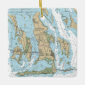 Big Pine Key Florida Nautic Chart Keramikornament (Vorderseite)