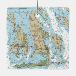 Big Pine Key Florida Nautische Abbildung Keramikornament