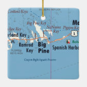 Big Pine Key Map Keramikornament (Rückseite)