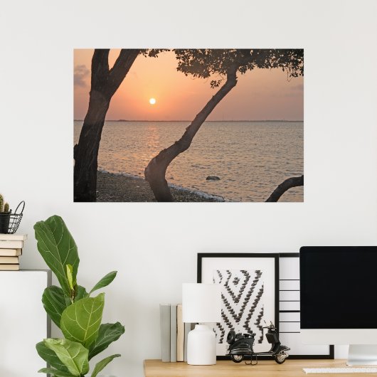 Big Pine Key Sunrise Horizontal Print Poster (Heimbüro)